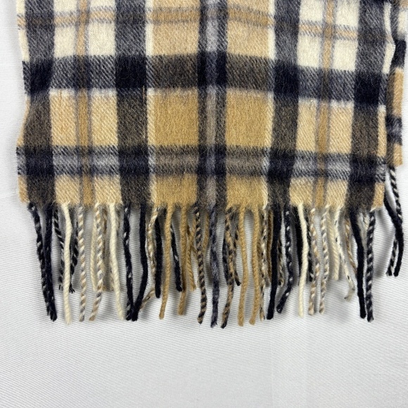 Edinburgh Since 1437 100% Lambswool Plaid Fringe Scarf 10 X 68 Preppy Academia - Picture 3 of 4